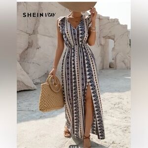 Geo print maxi dress